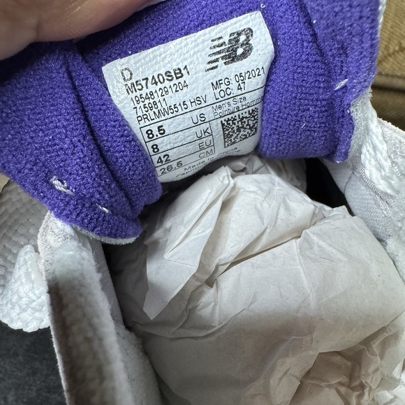 New Balance 57/40‎ Sea Salt Purple Orange Men's 8.5 D M5740SB1 - Picture 9 of 9